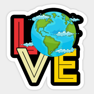 Love Earth Day Vintage Sticker